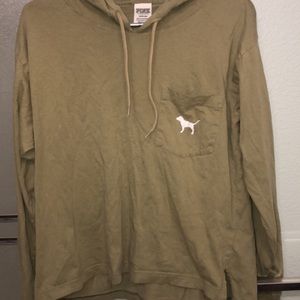 VICTORIA’s SECREt PINK- Army Green Long Sleeve T-Shirt